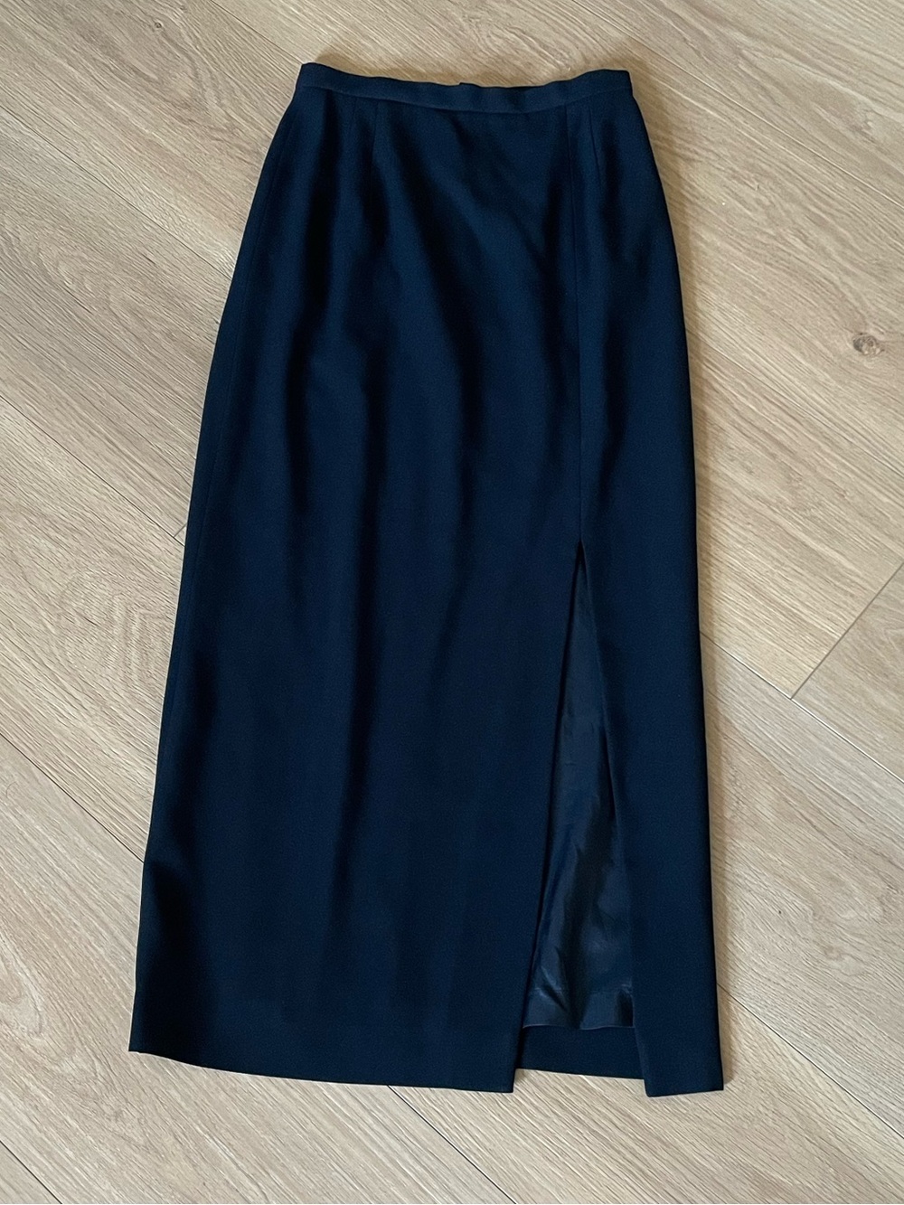 A.J. Bari Black Maxi Skirt with Slit - Size 8